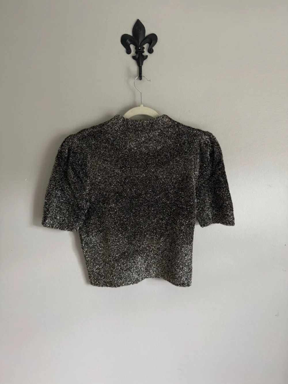 Kate Spade Dashing Beauty Metallic Short Sleeve Sweater S NWOT